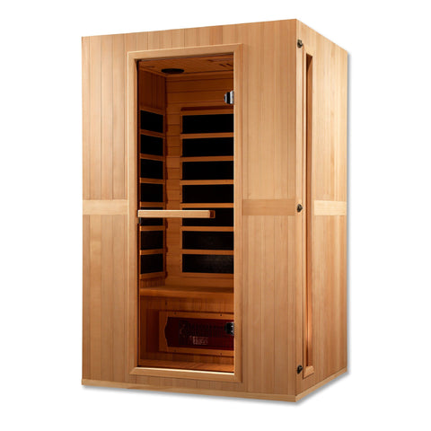 Image of Maxxus "Serenity" Dual Tech 2 person Low EMF FAR Infrared Sauna Canadian Hemlock