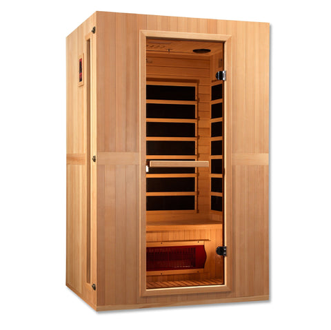 Image of Maxxus "Serenity" Dual Tech 2 person Low EMF FAR Infrared Sauna Canadian Hemlock