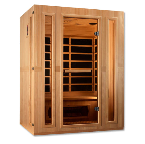 Image of Maxxus "Trinity" Dual Tech 3 person Low EMF FAR Infrared Sauna Canadian Hemlock