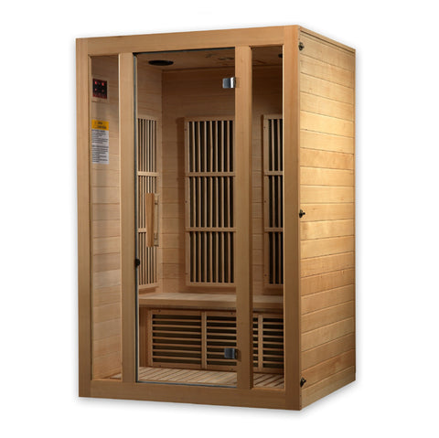 Image of Maxxus "Seattle" 2 person Low EMF FAR Infrared Sauna Canadian Hemlock