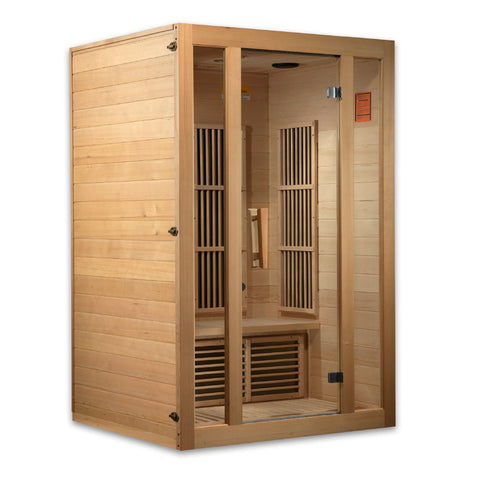 Image of Maxxus "Seattle" 2 person Low EMF FAR Infrared Sauna Canadian Hemlock