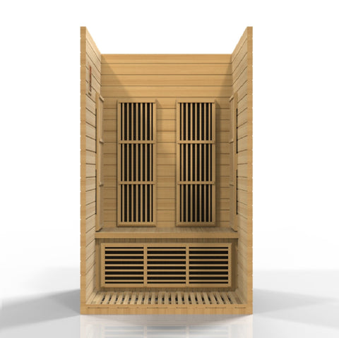 Image of Maxxus "Seattle" 2 person Low EMF FAR Infrared Sauna Canadian Hemlock