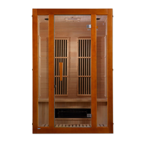 Image of Maxxus "Aspen" Dual Tech 2 person Low EMF FAR Infrared Sauna Canadian Hemlock