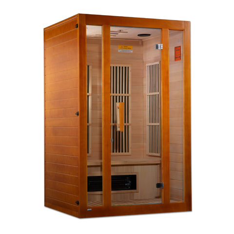 Image of Maxxus "Aspen" Dual Tech 2 person Low EMF FAR Infrared Sauna Canadian Hemlock