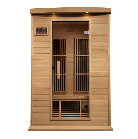 Image of Maxxus 2 Person Near Zero EMF FAR Infrared Sauna - Canadian Hemlock