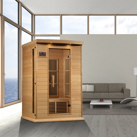 Image of Maxxus 2 Person Near Zero EMF FAR Infrared Sauna - Canadian Hemlock