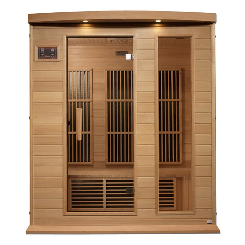 Image of Maxxus 3 Person Near Zero EMF FAR Infrared Sauna - Canadian Hemlock