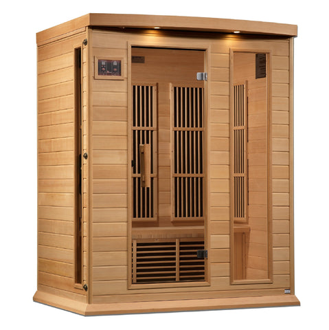 Image of Maxxus 3 Person Near Zero EMF FAR Infrared Sauna - Canadian Hemlock