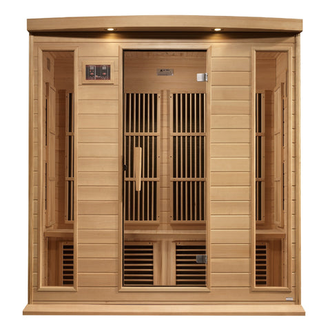 Image of Maxxus 4 Person Near Zero EMF FAR Infrared Sauna - Canadian Hemlock