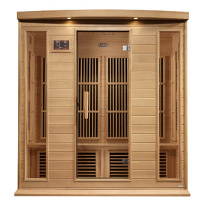 Maxxus 4 Person Near Zero EMF FAR Infrared Sauna - Canadian Hemlock