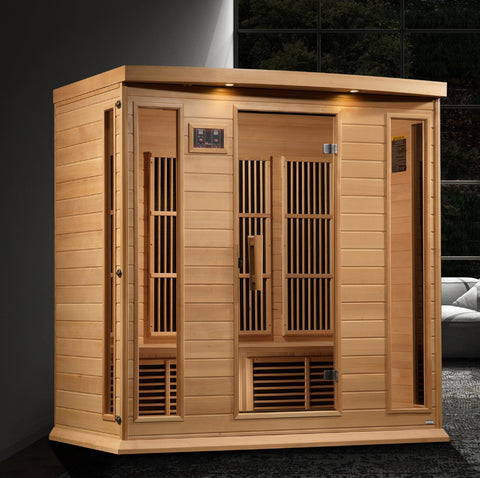 Image of Maxxus 4 Person Near Zero EMF FAR Infrared Sauna - Canadian Hemlock