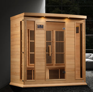 Maxxus 4 Person Near Zero EMF FAR Infrared Sauna - Canadian Hemlock