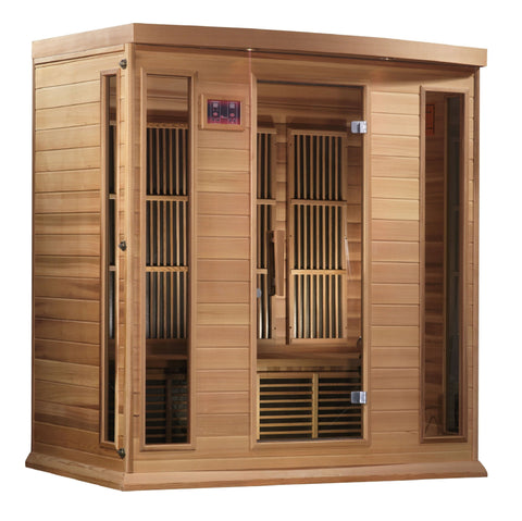 Image of MX-K406-01 Maxxus Low EMF FAR Infrared Sauna Canadian Red Cedar