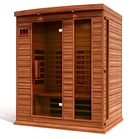 Image of *New 2021 Model* Maxxus 3 Person Full Spectrum Infrared Sauna - Canadian Red Cedar