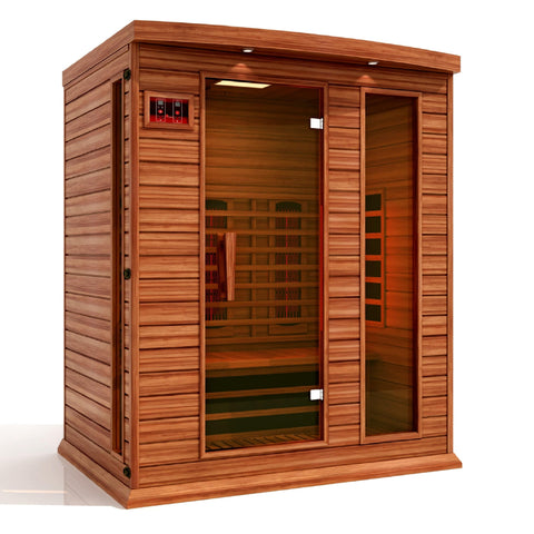 Image of *New 2021 Model* Maxxus 3 Person Full Spectrum Infrared Sauna - Canadian Red Cedar